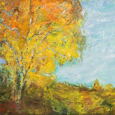 Gold autumn coming