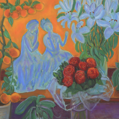 With flowers