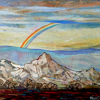 The mountains and the shade of the rainbow